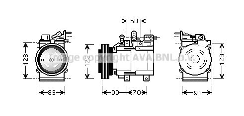 AVA QUALITY COOLING Компрессор, кондиционер HYK197